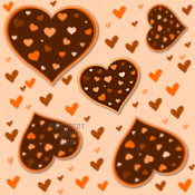 Chocolate Hearts Background