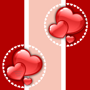 Circled Hearts Background