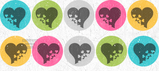 Color Cirlce Heart Background