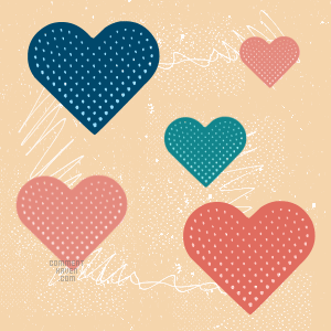 Dotted Hearts Background