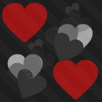 Grey Red Heart Background