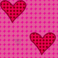 Heart Polka Dot Background
