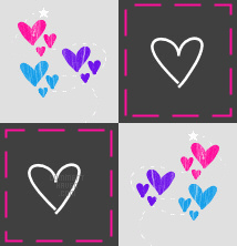 Heart Squares Background