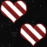 Heart With Stripe Background