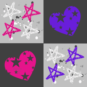 Hearts And Stars Background