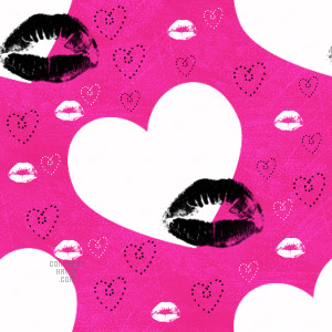 Hot Hearts Lips Background