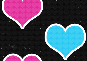 Pink Blue Heart Background