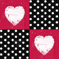 Polka Heart Background
