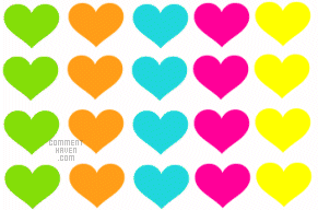 Rainbow Hearts Background