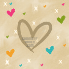 Tan Hearts Background