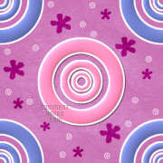 Pink Blue Circles Background