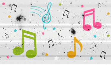 Music Note Grey Background