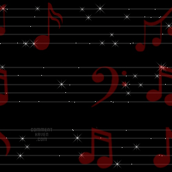 Music Sheet Red Background