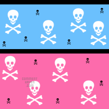 Blue Pink Skull Background