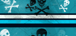 Blue Skull Stripe Background