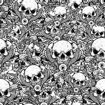 Skulls Grunge Background