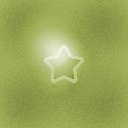 Green Star Solid Background