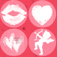 Cupid Lips Heart Background