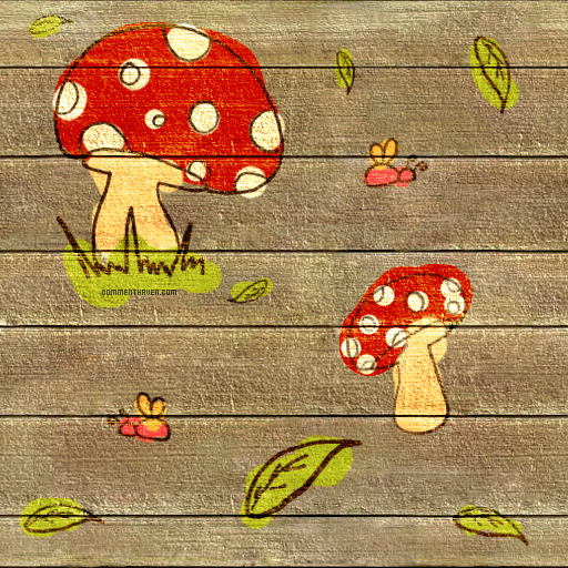 Mushroom Wood Background